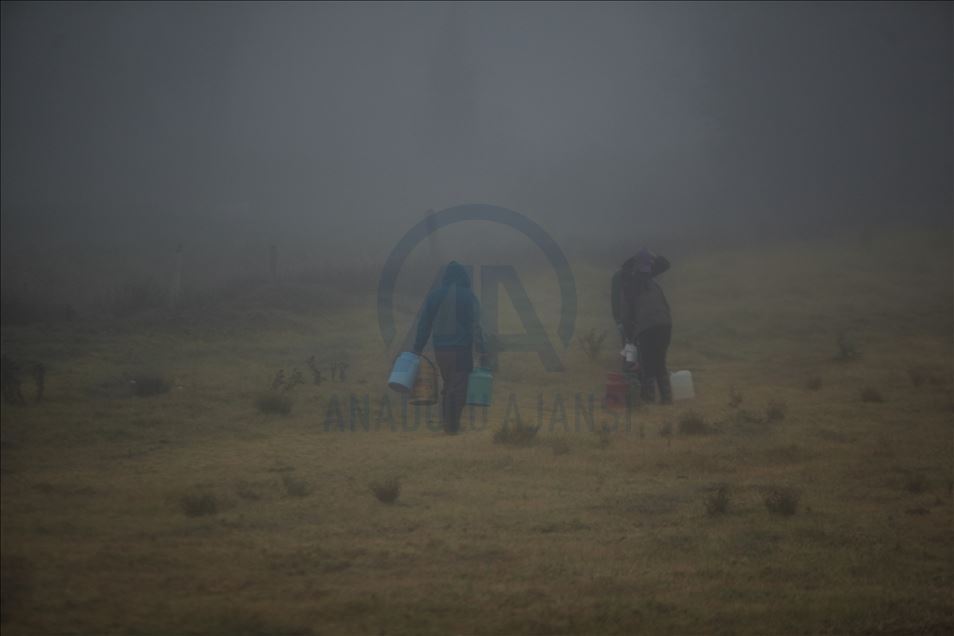 Fuertes neblinas heladas en el departamento de Boyacá, Colombia