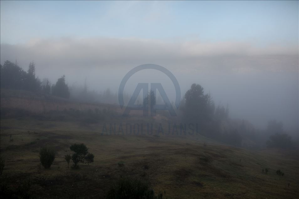 Fuertes neblinas heladas en el departamento de Boyacá, Colombia