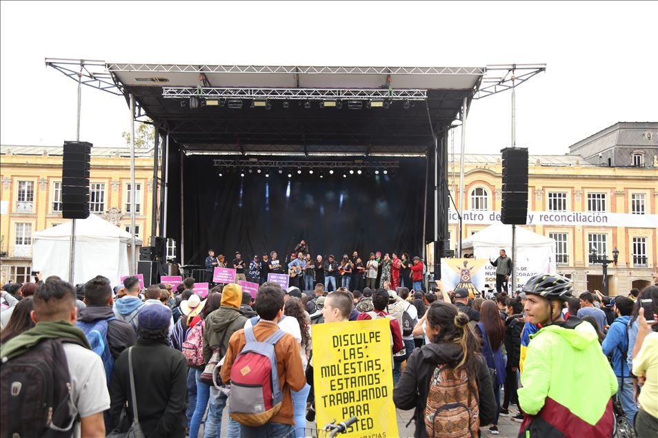 Kolombiya'da protesto