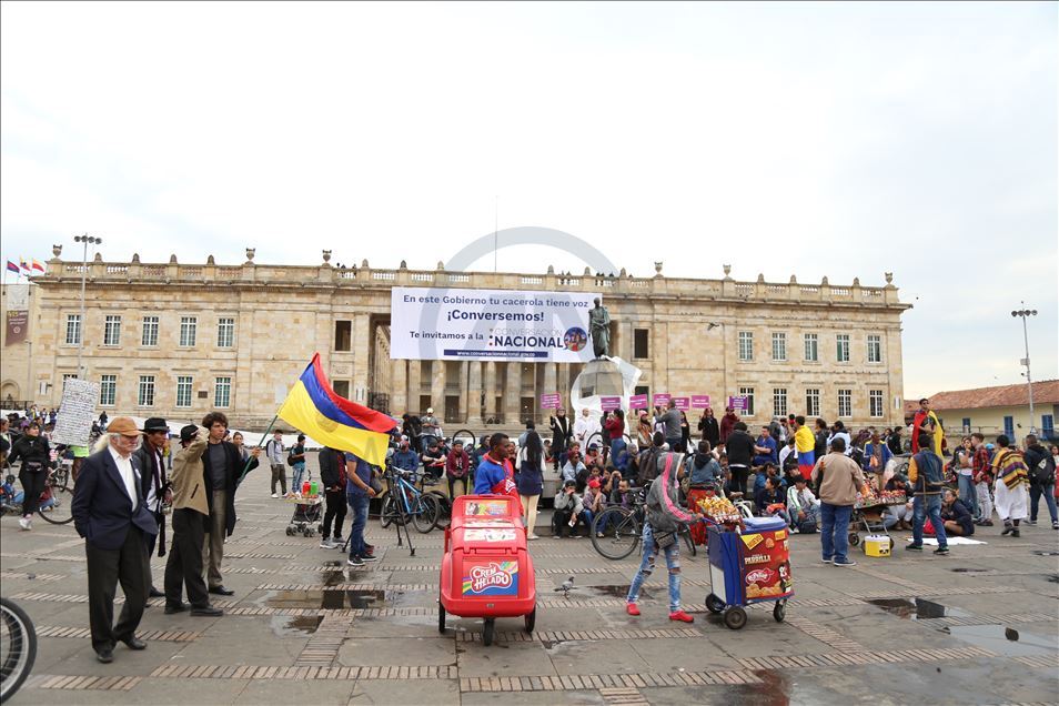 Kolombiya'da protesto