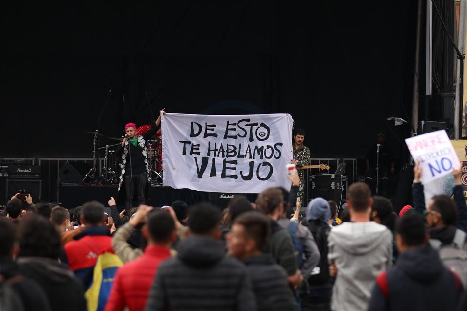 Kolombiya'da protesto