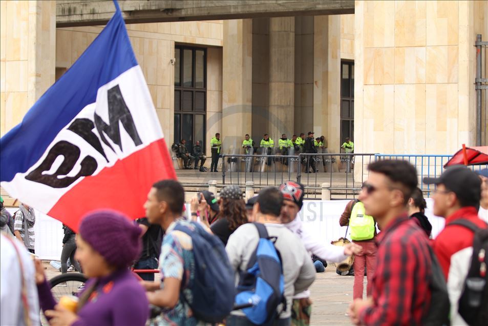 Kolombiya'da protesto