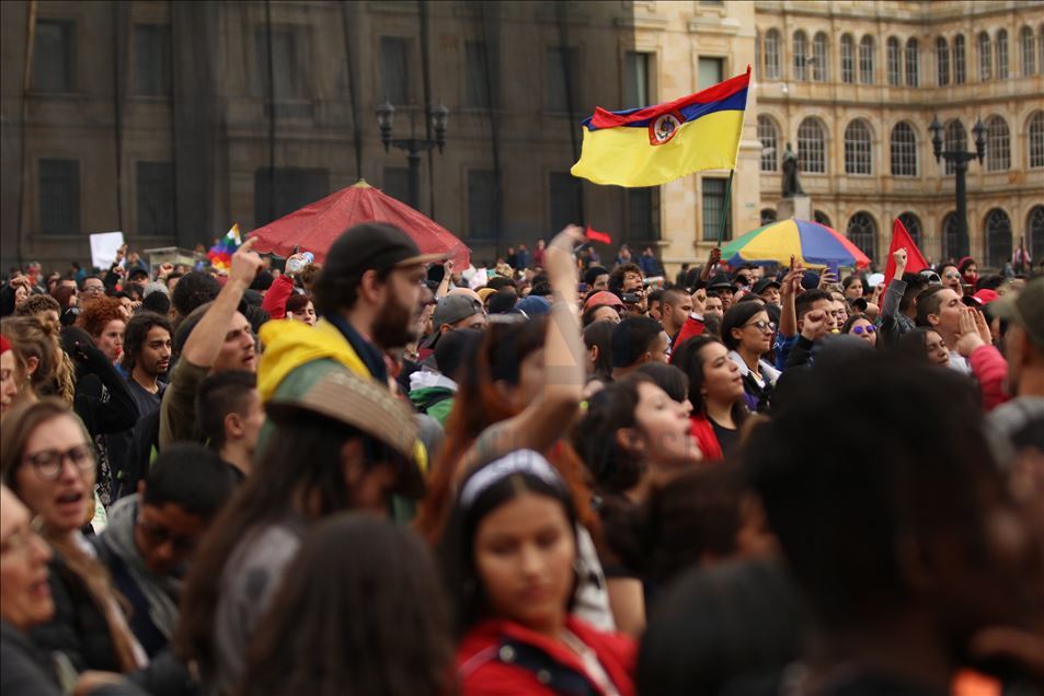 Kolombiya'da protesto