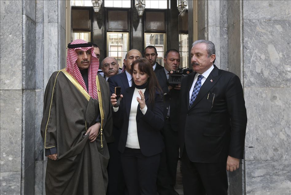 أنقرة.. شنطوب يستقبل رئيس مجلس الأمة الكويتي في مقر البرلمان
