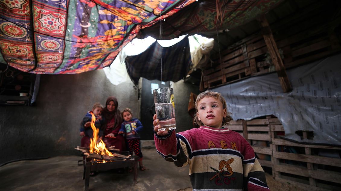Cold weather in Gaza
