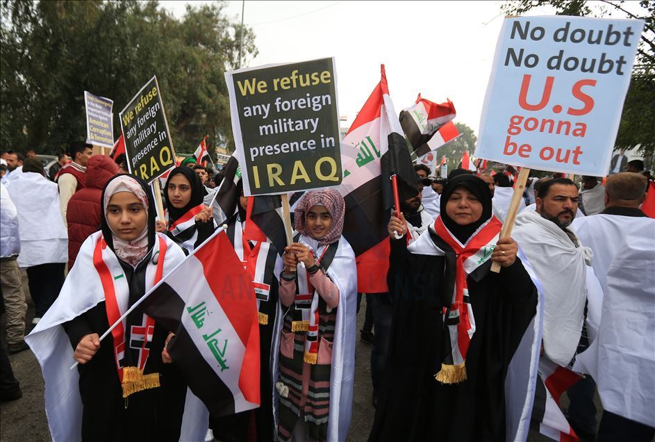 Bağdat'ta Sadr yanlılarından ABD'ye karşı gösteri 