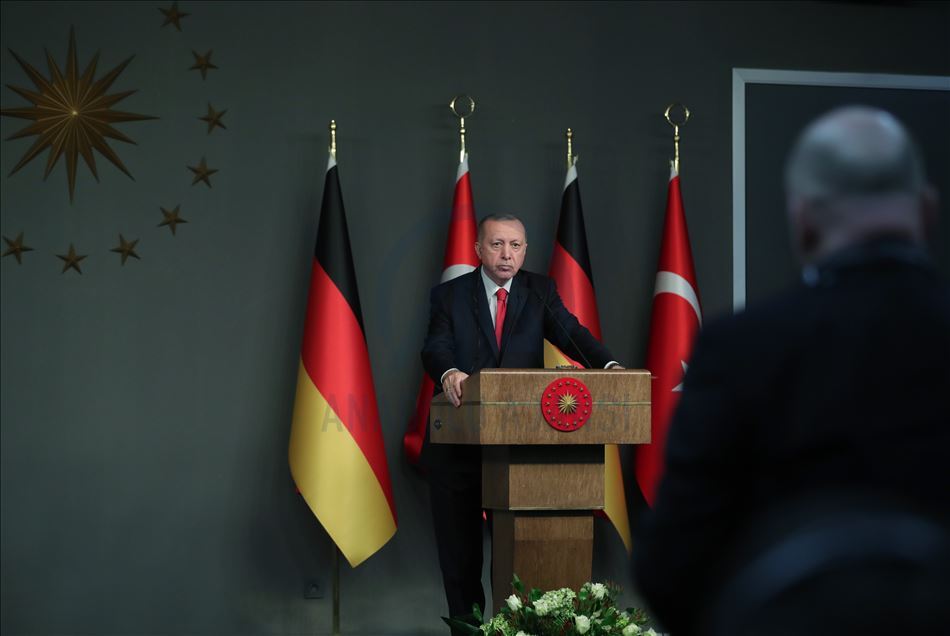 نشست خبری مشترک  اردوغان و مرکل در استانبول