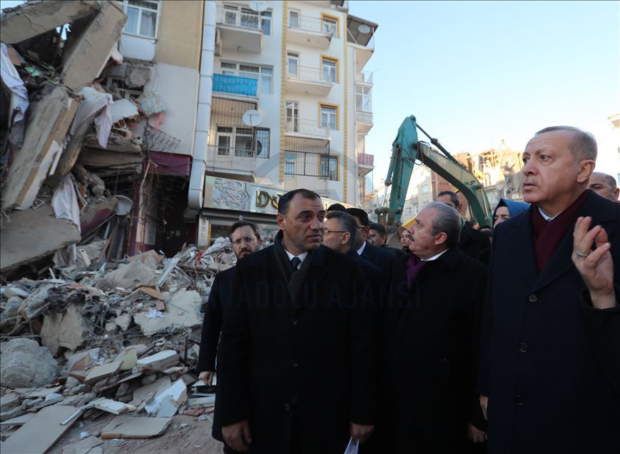 Erdogan u gradu Elazigu pogođenim razornim zemljotresom 
