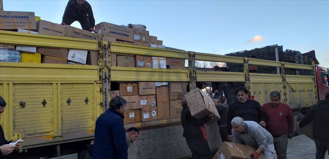 Antalya'dan depremzedeler için toplanan yardım malzemeleri gönderildi