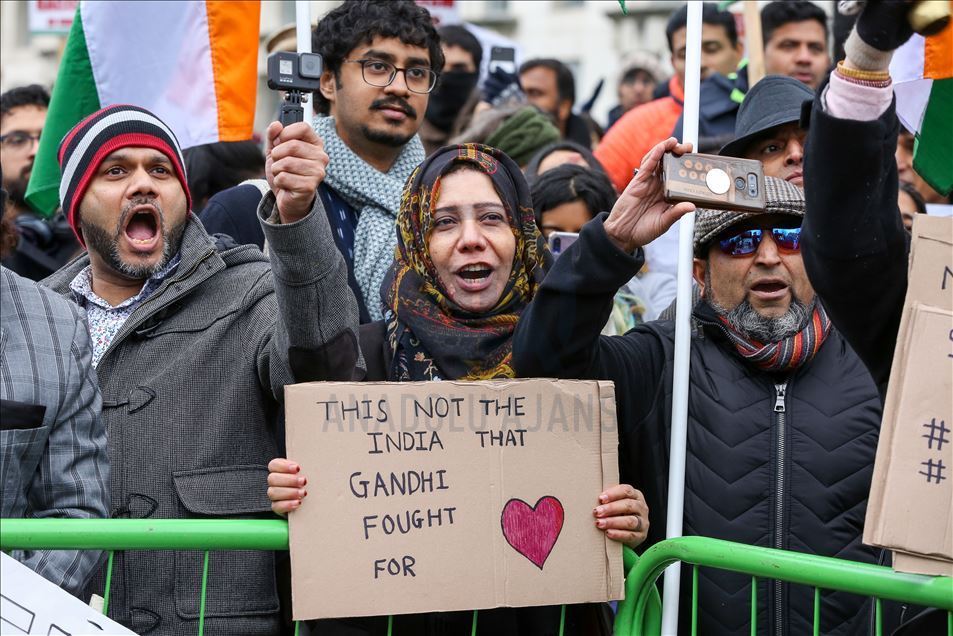Protestas en Londres contra la Nueva Ley de Ciudadanía India