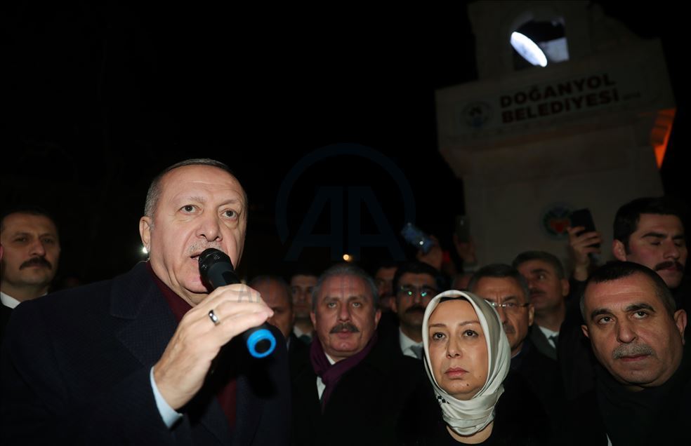 Cumhurbaşkanı Erdoğan, Doğanyol ilçesinde incelemelerde bulundu