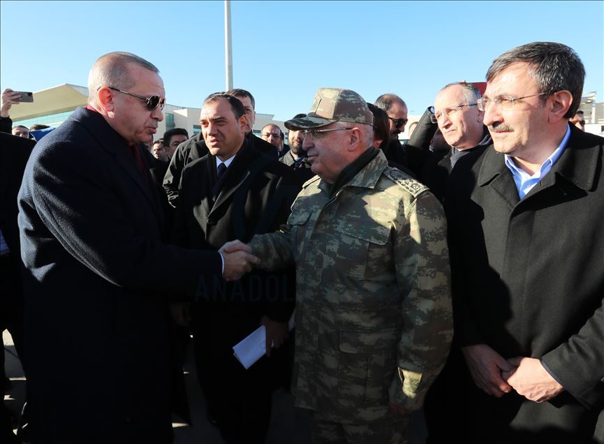 Cumhurbaşkanı Erdoğan incelemelerde bulunmak üzere Elazığ'a geldi
