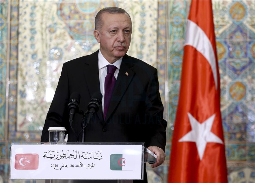 تبون: اتفقت مع الرئيس أردوغان على تنفيذ مقررات مؤتمر برلين حول ليبيا 