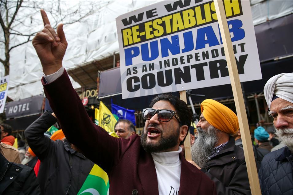 Free Kashmir Protest outside Indian High Commission in London. UK