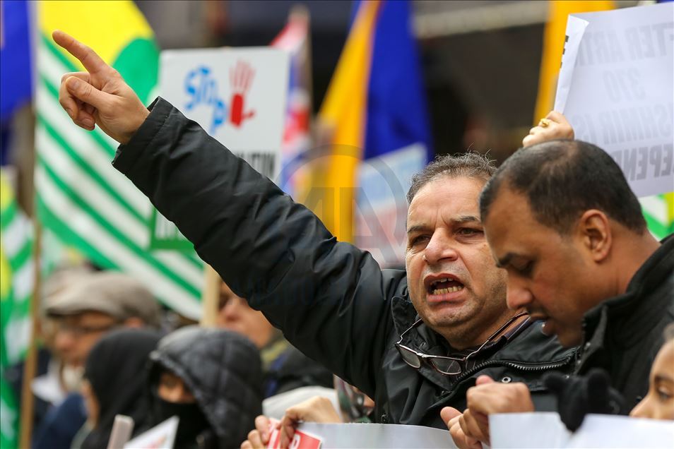Free Kashmir Protest outside Indian High Commission in London. UK