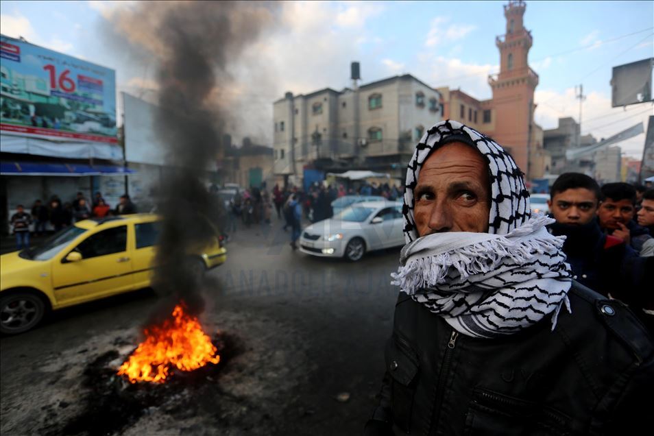 ABD'nin sözde Orta Doğu barış planı Gazze'de protesto edildi