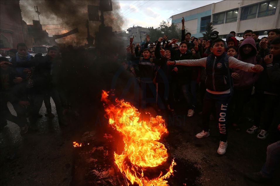 ABD'nin sözde Orta Doğu barış planı Gazze'de protesto edildi