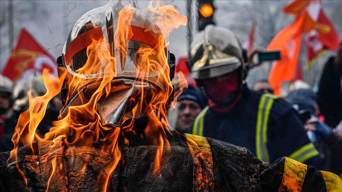 Firemen protest in Paris, on January 28th 2020.