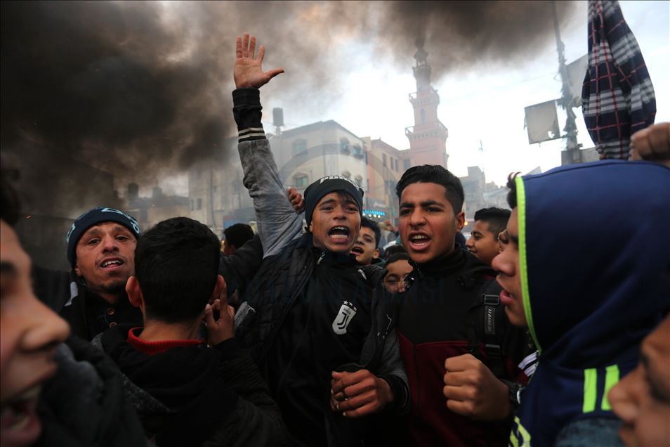 ABD'nin sözde Orta Doğu barış planı Gazze'de protesto edildi