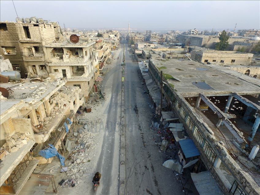 رژیم اسد و روسیه شهرستان معره النعمان را به خرابه تبدیل کردند
