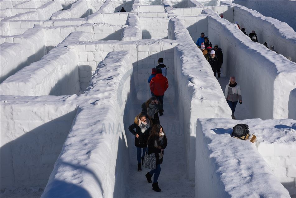 Poland creates the biggest snow maze in the world