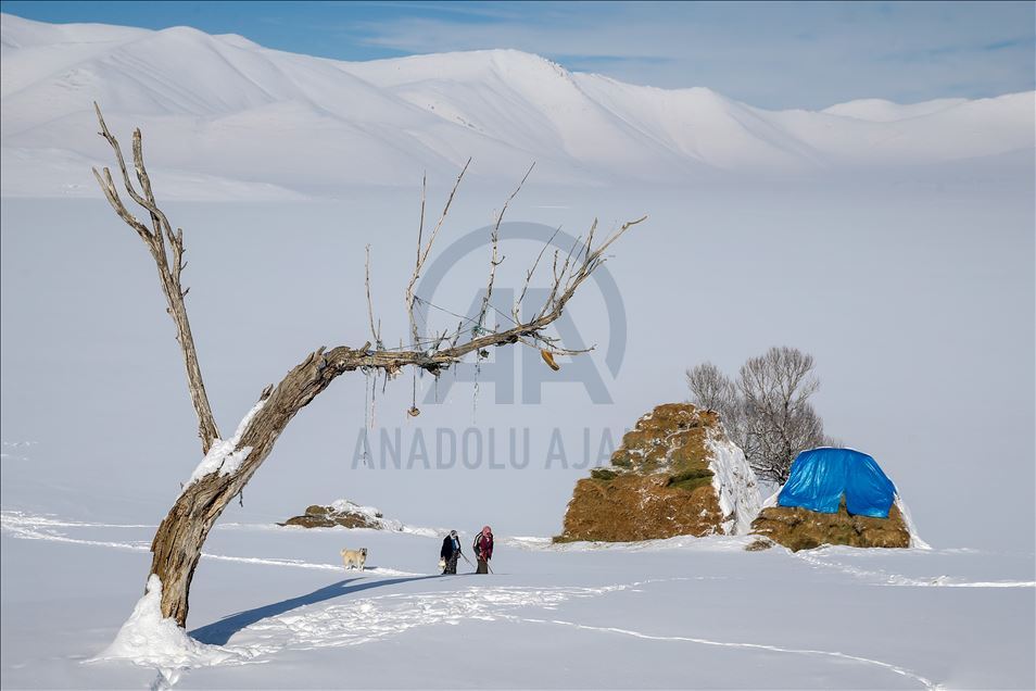 وان.. سەختی ژیانی شوانکاران لە زستان