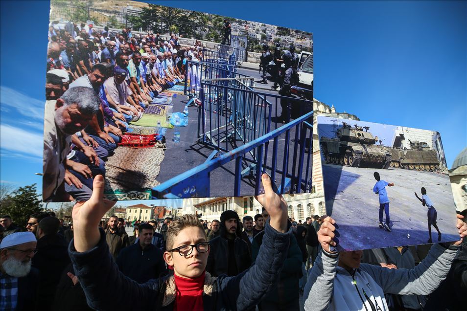 İstanbul'da ABD'nin sözde Orta Doğu barış planı protesto edildi