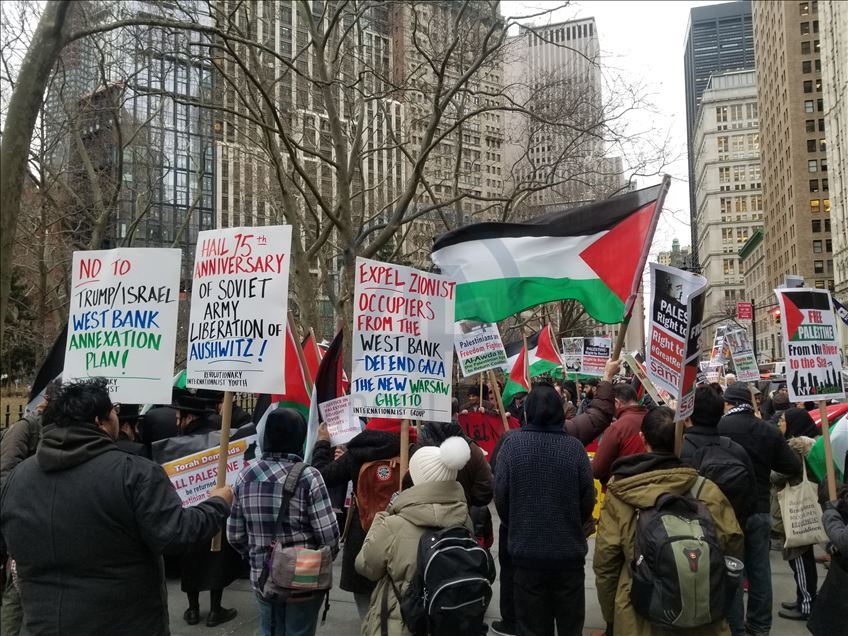 В Нью-Йорке прошла акция протеста против «мирного плана» Трампа