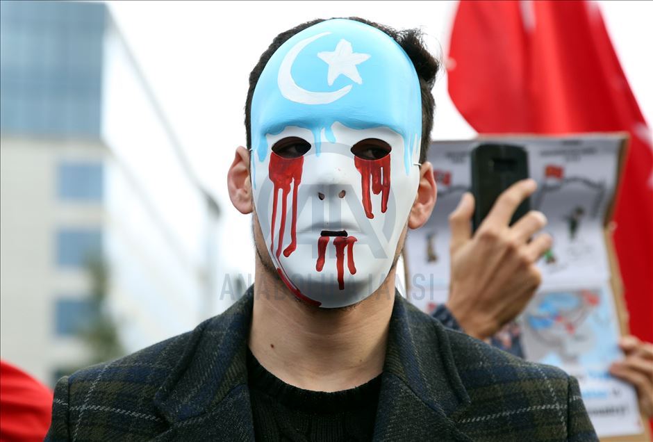 Uighur Turks stage anti-China protest in Brussels
