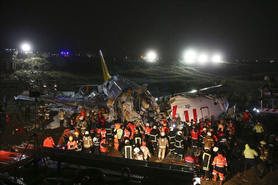 Turkey: Plane skids off runway in airport in Istanbul