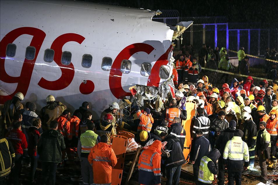 Turkey: Plane skids off runway in airport in Istanbul