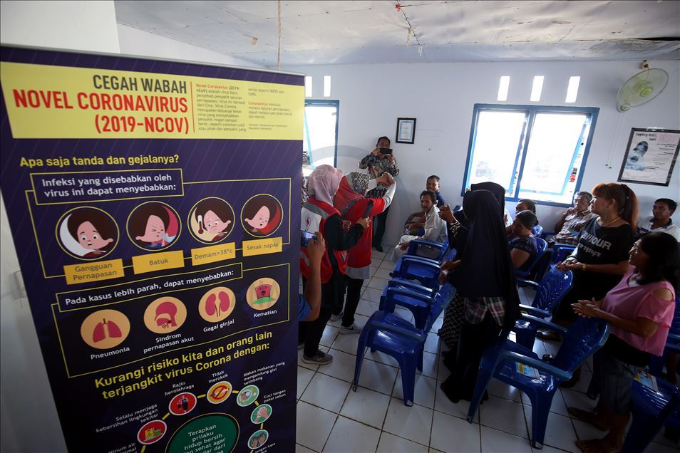 Sosialisi virus korona kepada warga di sekitar pusat observasi WNI, dari Wuha