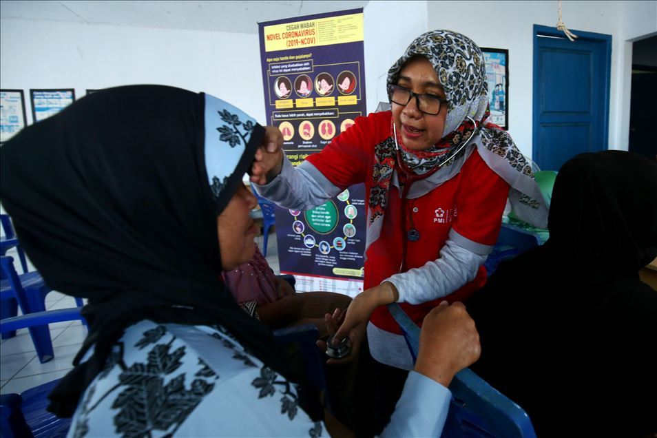 Sosialisi virus korona kepada warga di sekitar pusat observasi WNI, dari Wuha