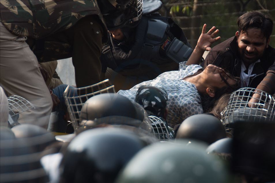 March to Parliament against CAA-NRC halt by police