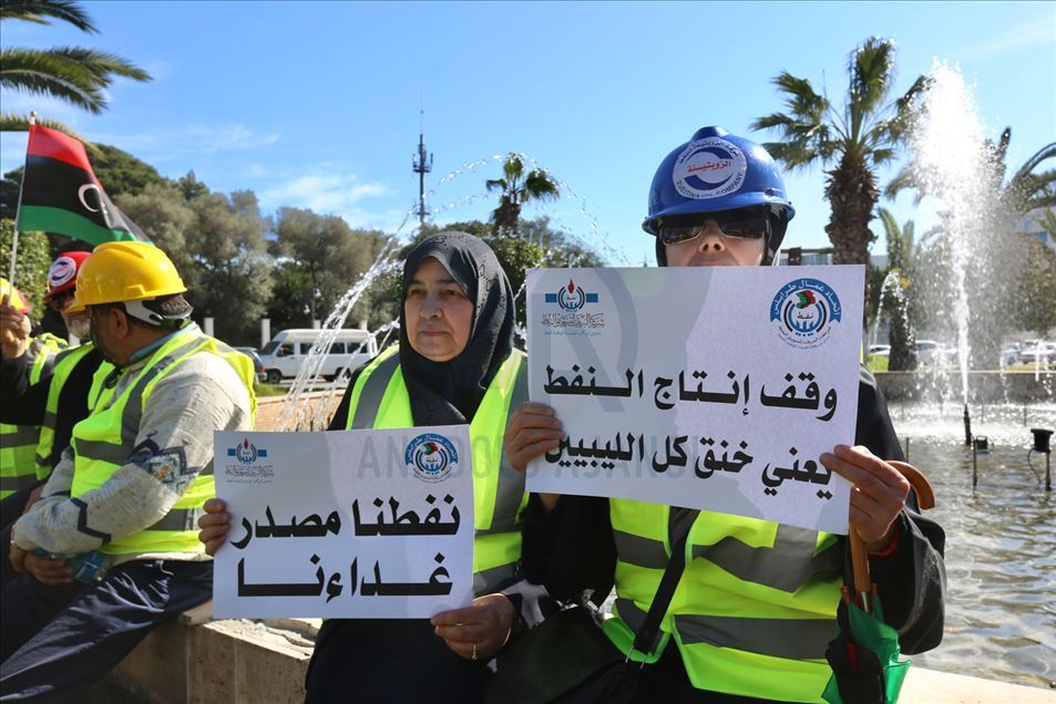 Protesta contra el comandante Jalifa Haftar en Libia