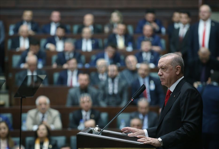 سخنرانی اردوغان در نشست هفتگی حزب عدالت و توسعه در آنکارا