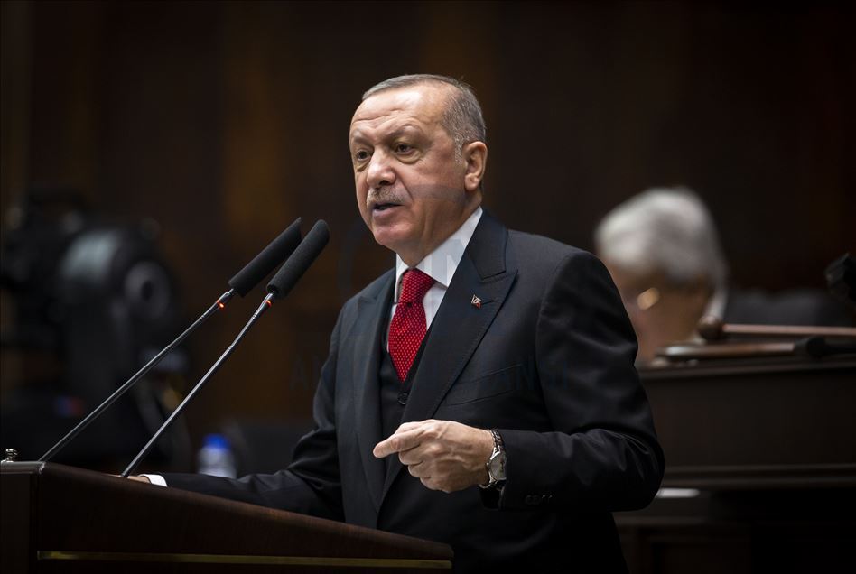 سخنرانی اردوغان در نشست هفتگی حزب عدالت و توسعه در آنکارا