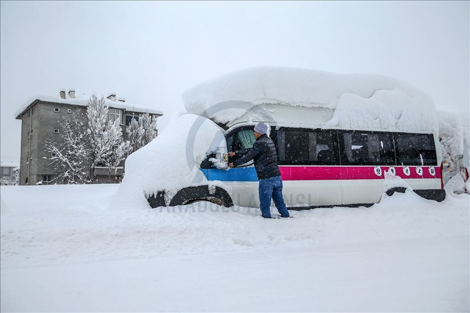 Snow depth exceeds one meter in Turkey's Van