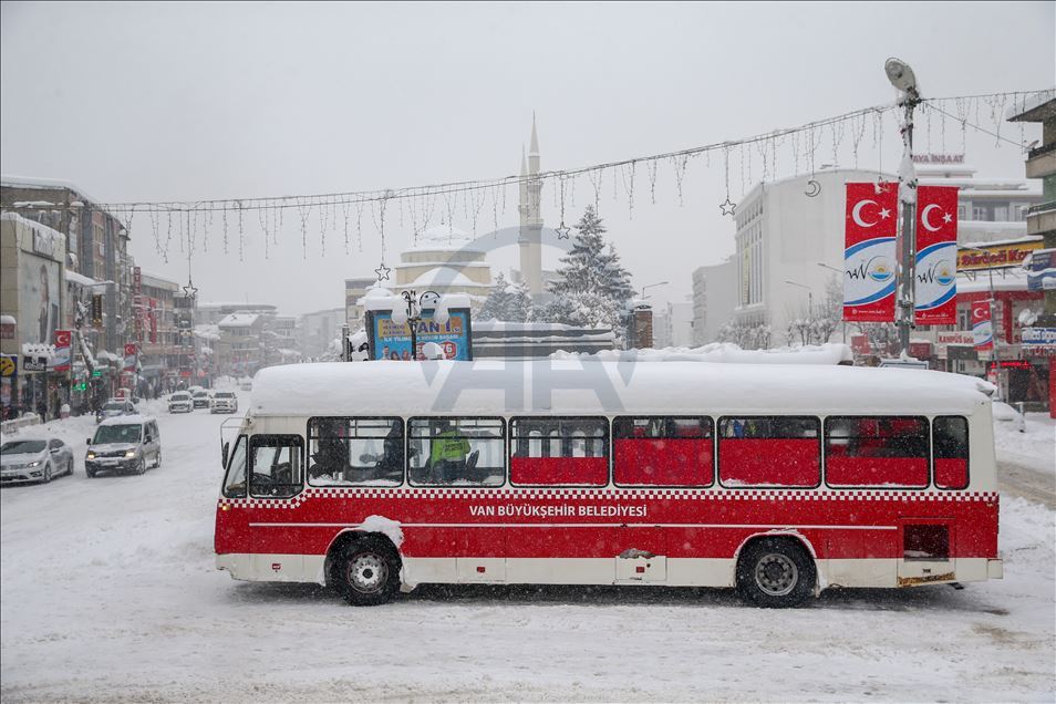 Snow depth exceeds one meter in Turkey's Van