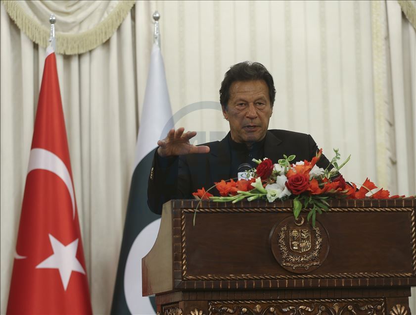 Pakistan Başbakanı Han, Cumhurbaşkanı Erdoğan ile ortak basın toplantısında konuştu
