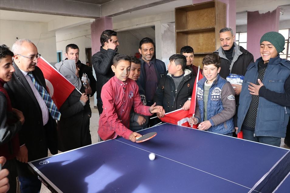 تركيا تجهّز مدارس "نبع السلام" بالمعدات الرياضية
