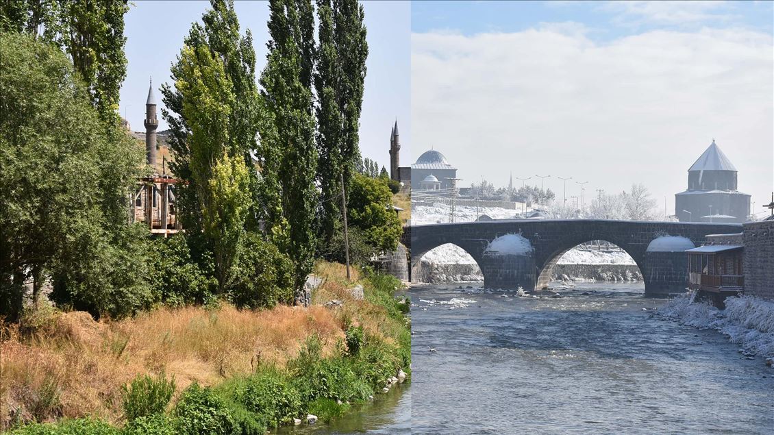 Kars'ta yaz kış manzaraları