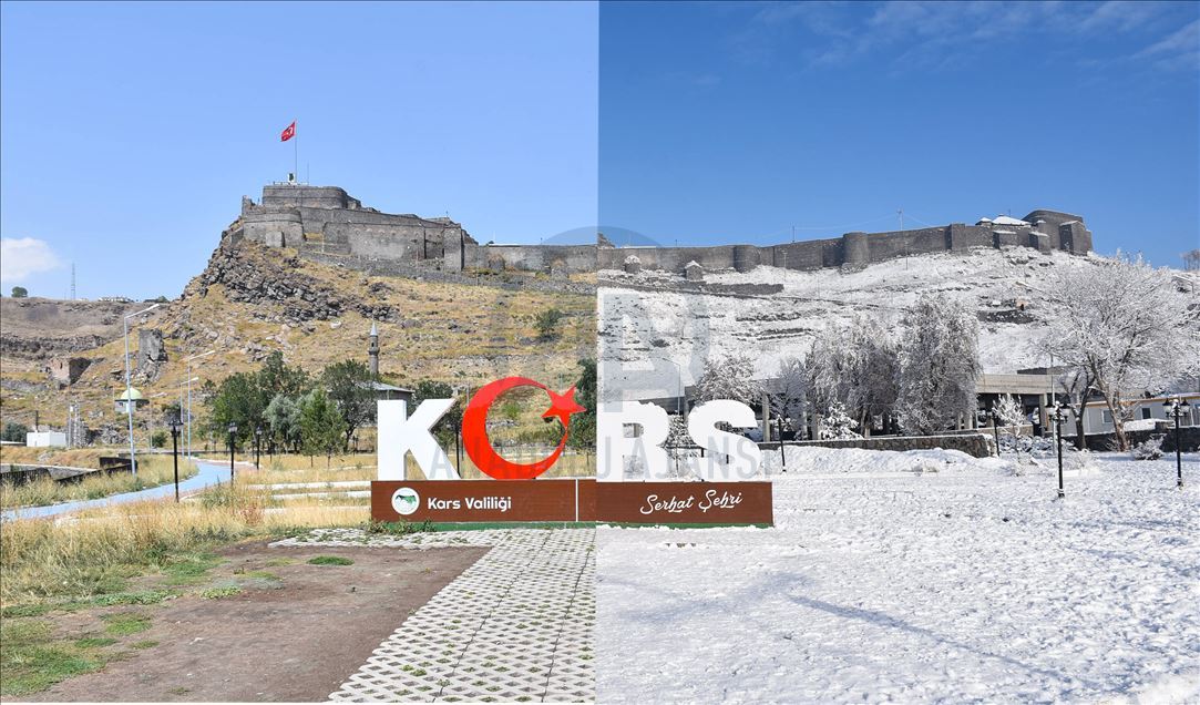 Kars'ta yaz kış manzaraları