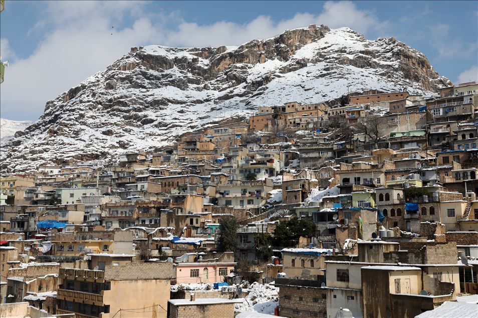 Irak'ın Duhok vilayetinde kar sevinci