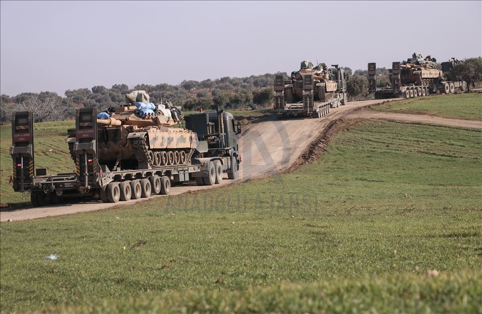 اعزام کاروان نیروهای مسلح ترکیه به مرز سوریه
