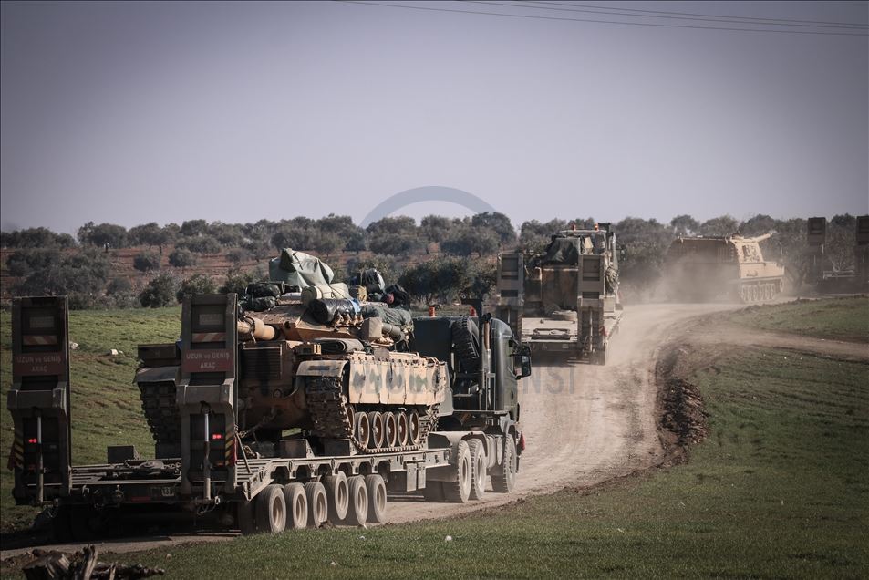 اعزام کاروان نیروهای مسلح ترکیه به مرز سوریه
