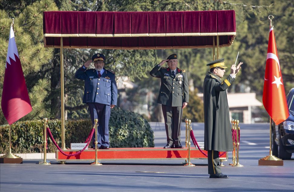 استقبال رسمی از رئیس ستاد مشترک ارتش قطر در آنکارا