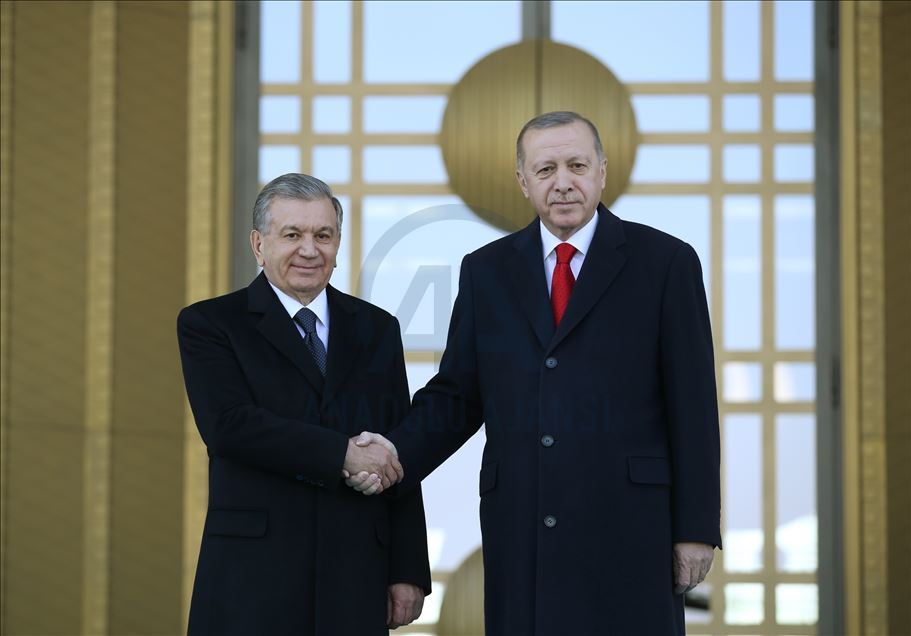 Özbekistan Cumhurbaşkanı Mirziyoyev Ankara'da