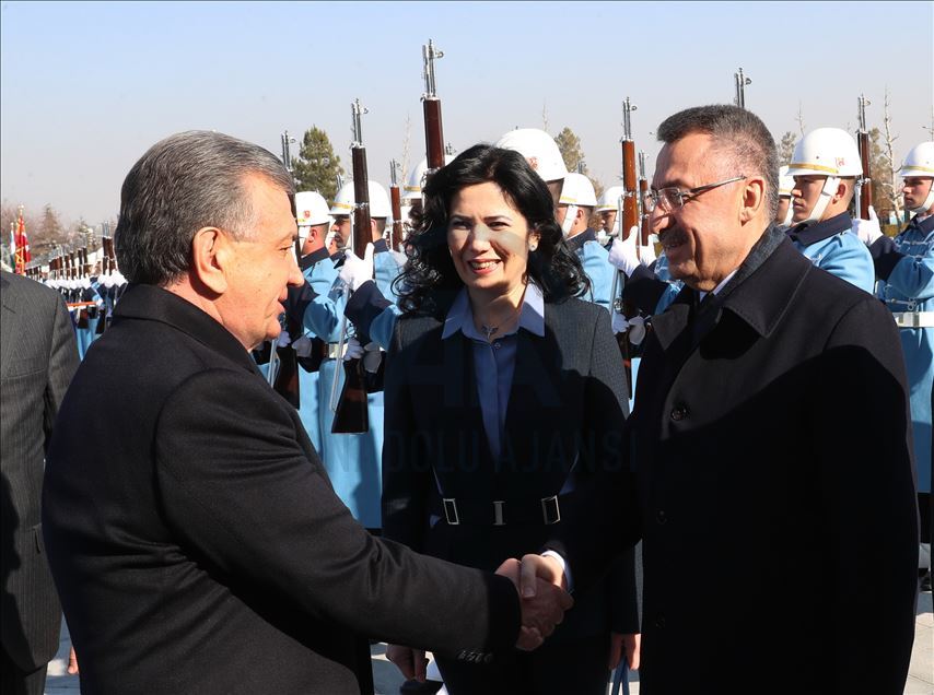 Özbekistan Cumhurbaşkanı Mirziyoyev Ankara'da