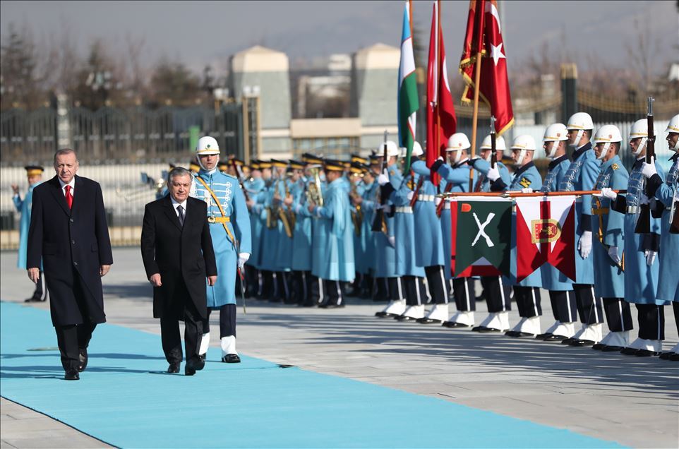 Özbekistan Cumhurbaşkanı Mirziyoyev Ankara'da